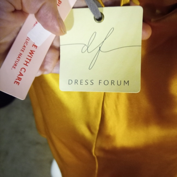 Dress Forum Golden Satin Dress - Picture 2 of 3